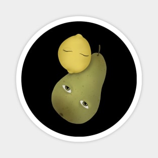 Sleeping lemon and pear Magnet